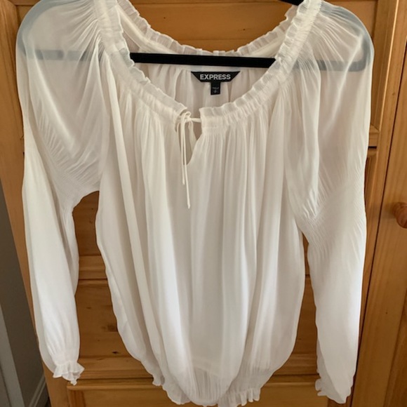 Express White long sleeve shirt - Picture 2 of 3